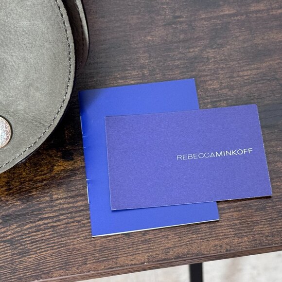 ✨ Rebecca Minkoff Crossbody Saddle Bag – Suede, Taupe Grey – Excellent Condition - Picture 4 of 6